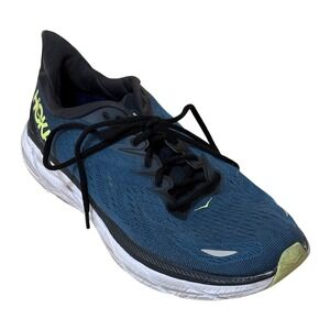 Hoka Men Clifton 8 Shoes 10 Teal Black Running Trainer Active Sports Mesh